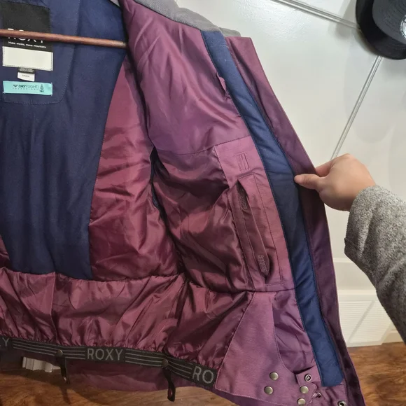 Women's Purple Roxy Meade Snow Jacket S - Picture 4 of 9